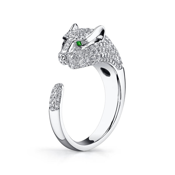 PANTHER RING WITH DIAMONDS - Anita Ko