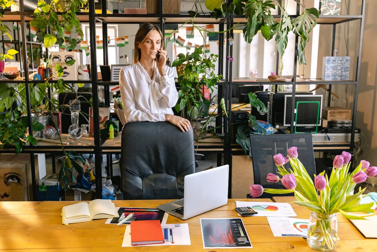 Modern office that is close to nature