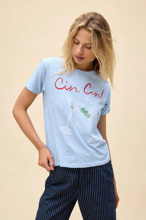 CIN CIN! RINGER TEE - GREY LAYNE