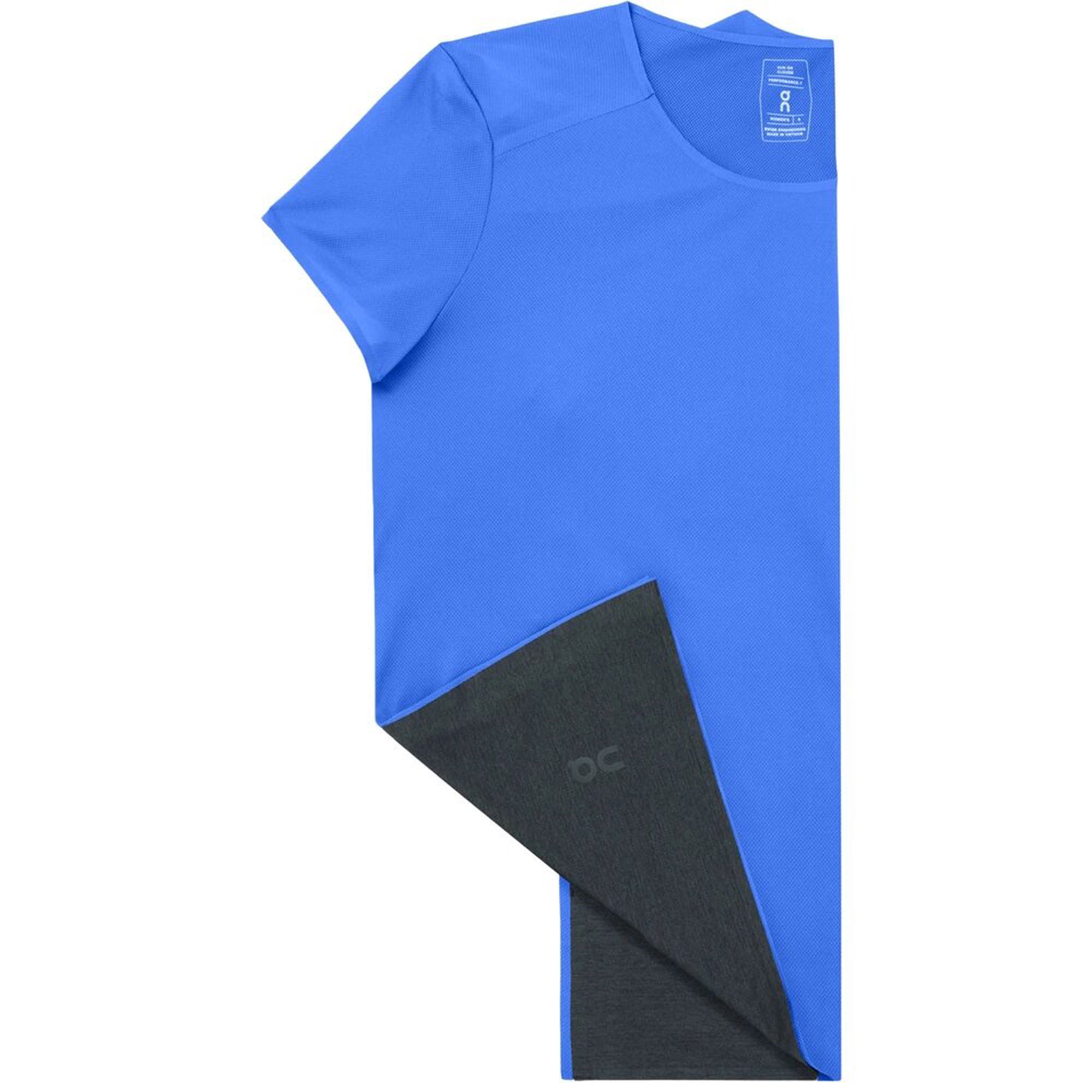 on running womens performance t-shirt blue medium