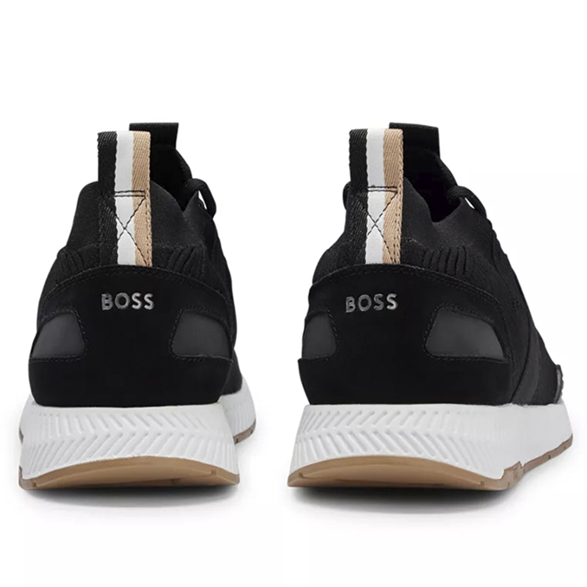 Hugo Boss Mens Titanium Run Sneakers Charcoal UK 6