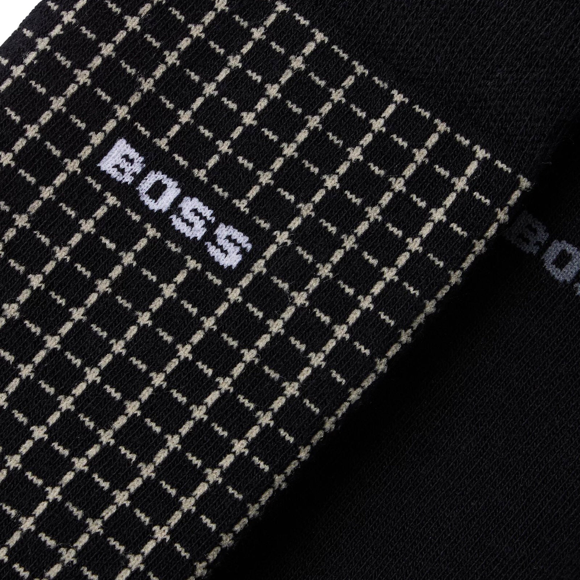 Hugo Boss Mens 2 Pack Dot Patterned Socks Black UK 9-11