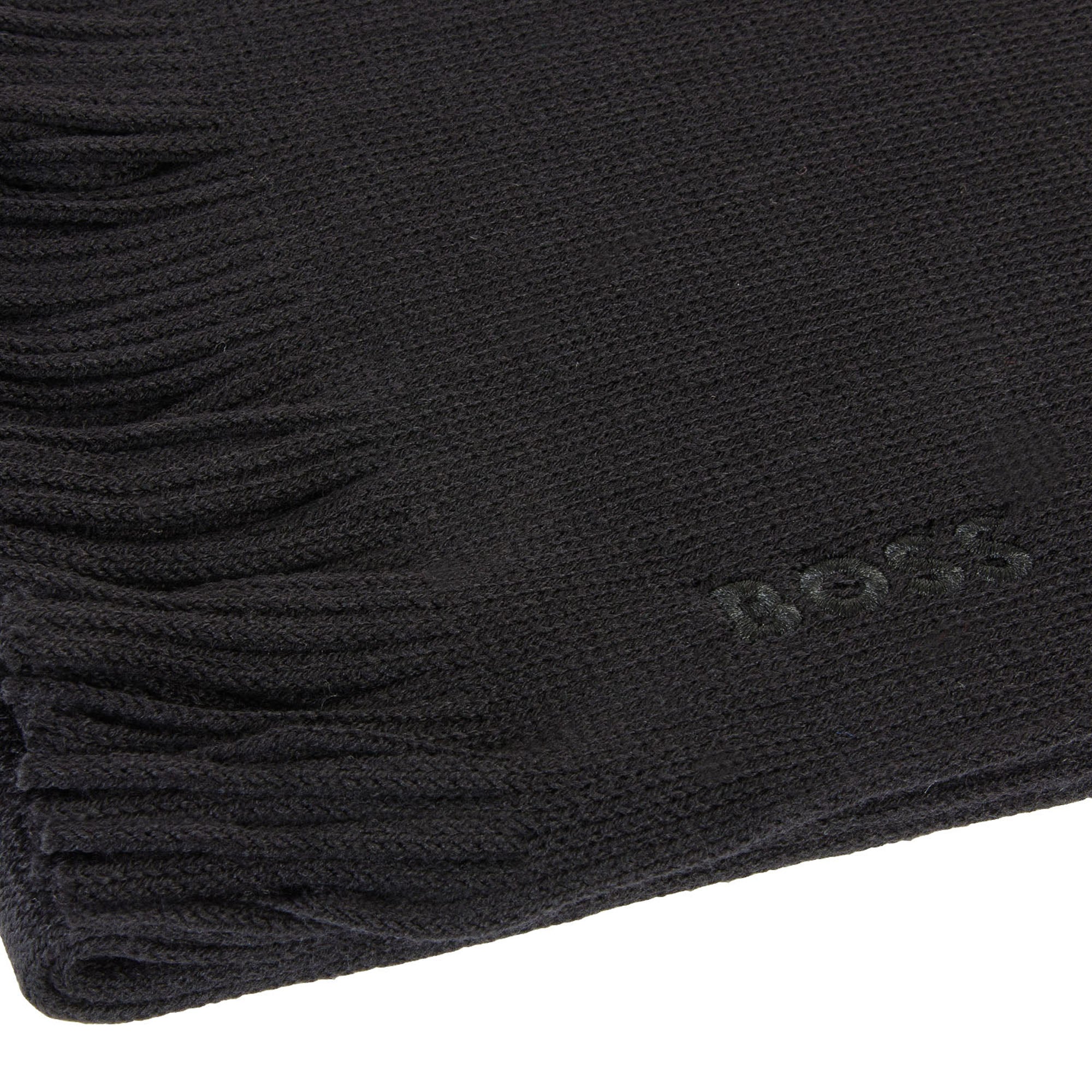 Hugo Boss Mens Wooly Scarf Black One Size