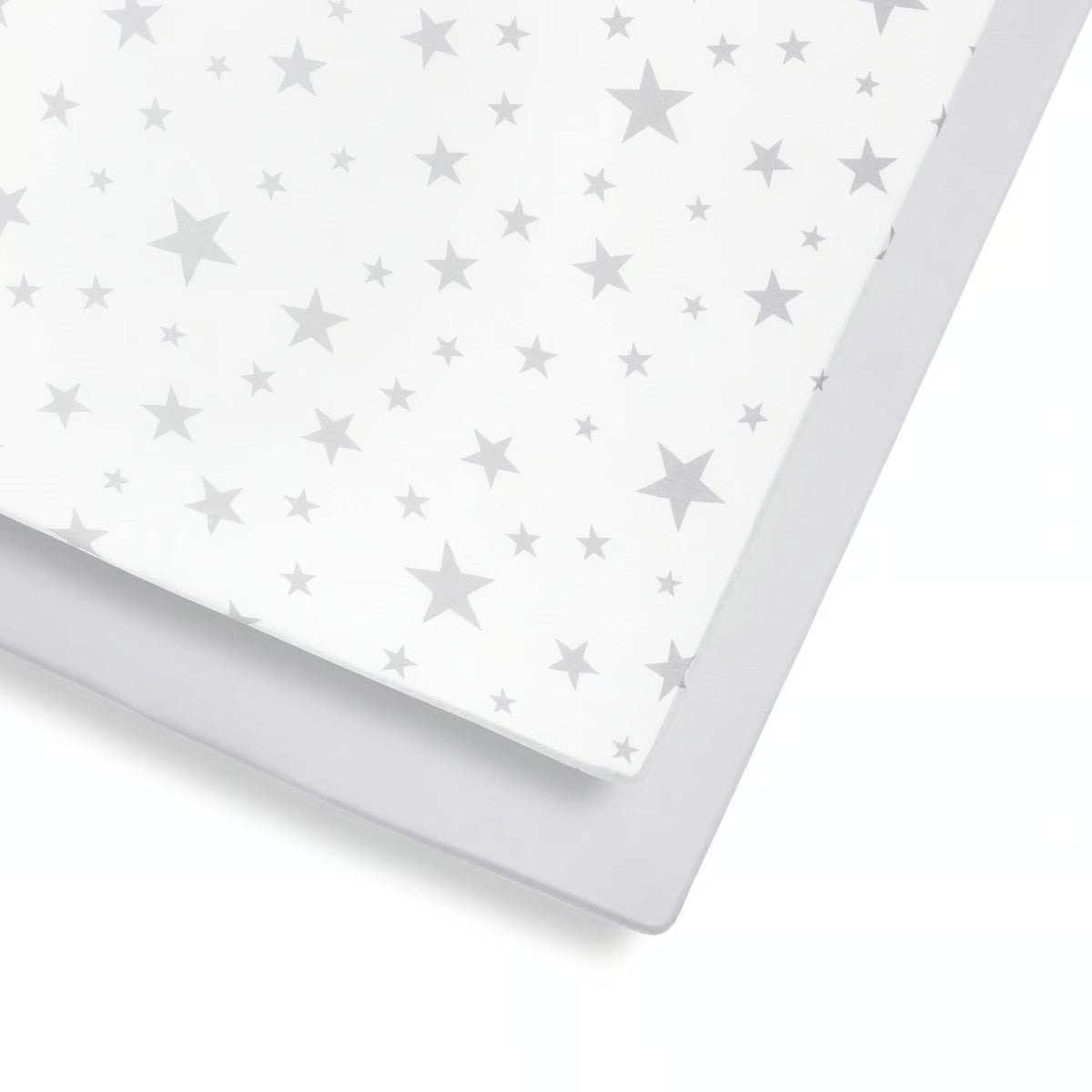 2 Pack Cot & Bed Fitted Sheet – Star Grey
