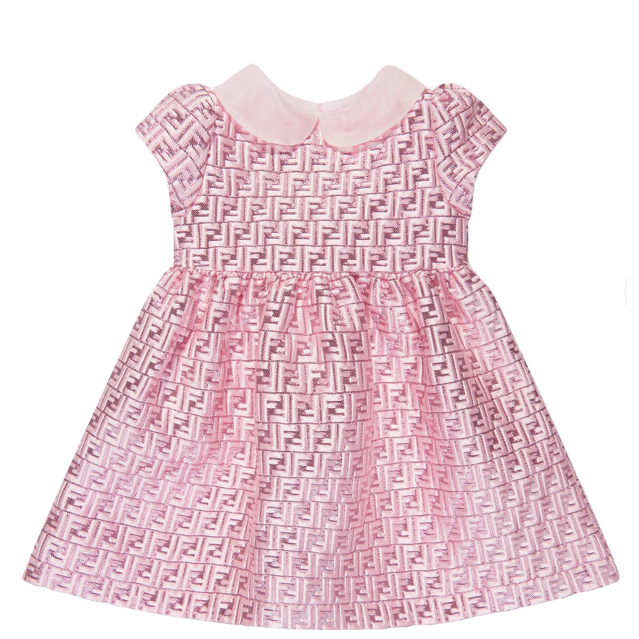 Fendi Baby Girls FF All Over Dress Pink 12M