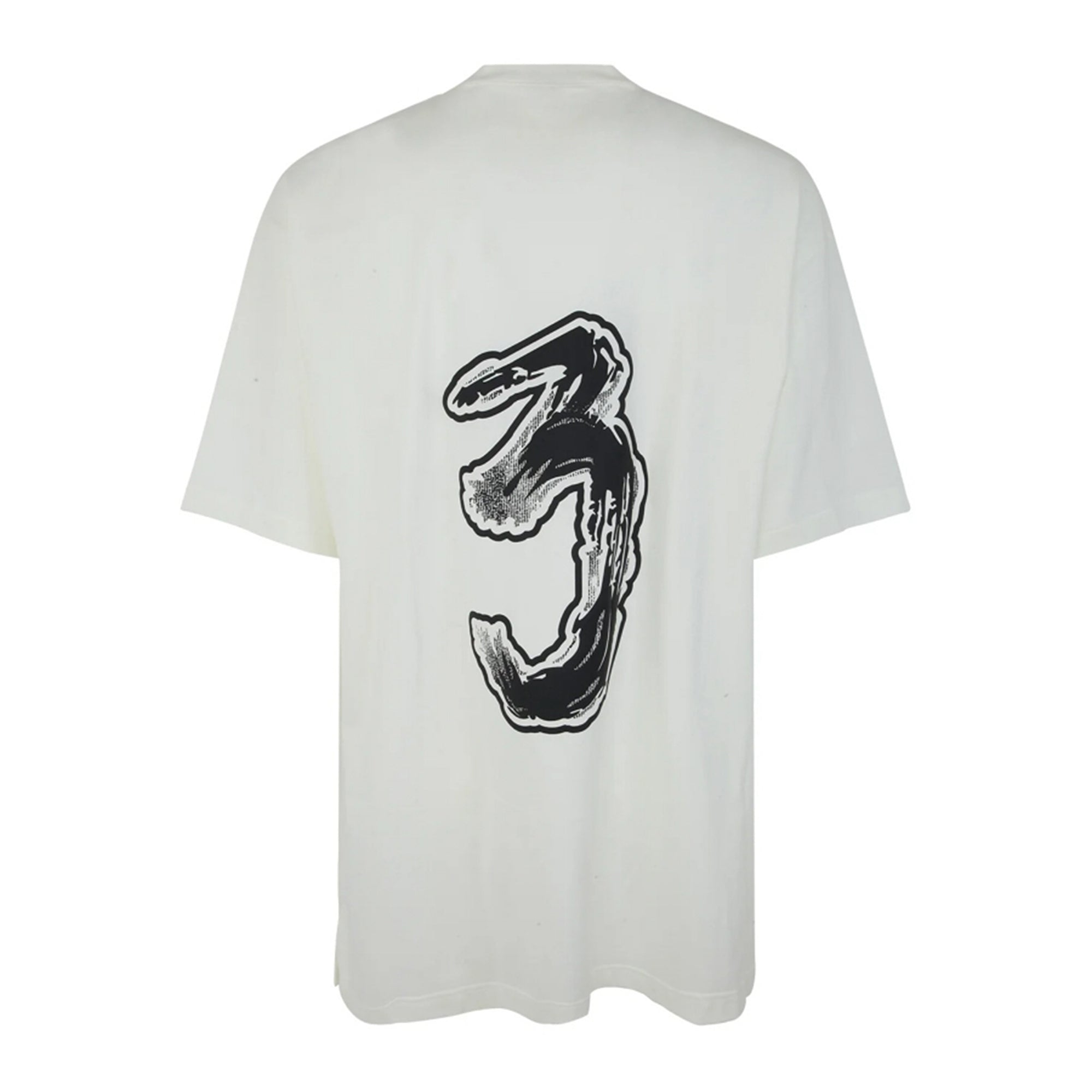 Y-3 Mens Graphic Logo T-shirt White Medium