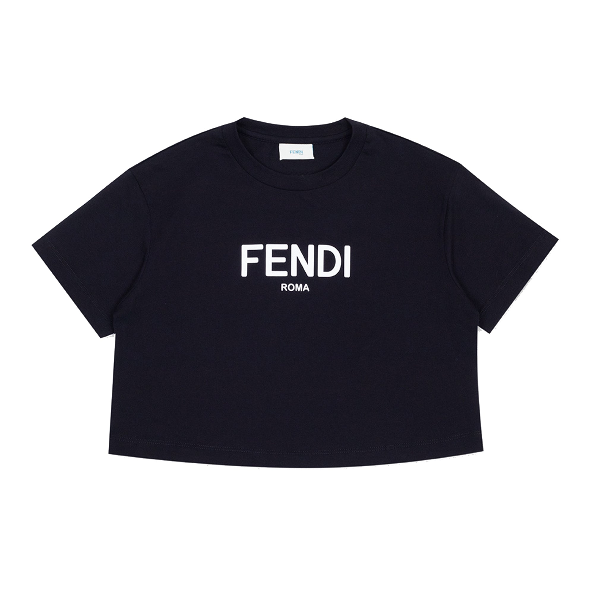 Fendi Girls Logo T-shirt Black 12Y
