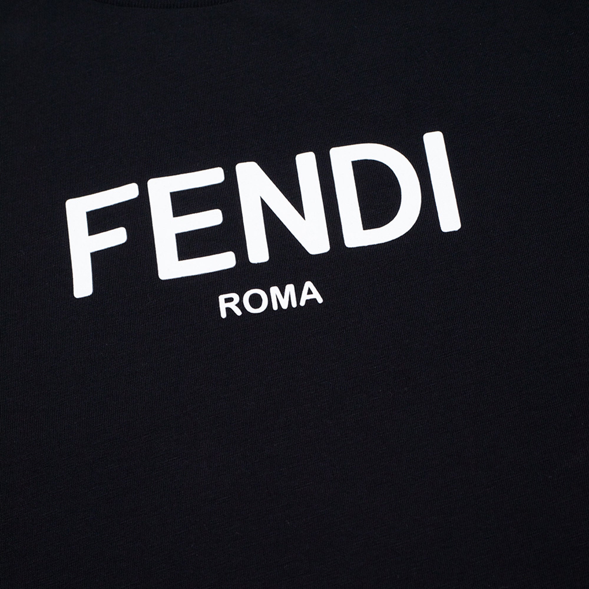 Fendi Girls Logo T-shirt Black 12Y