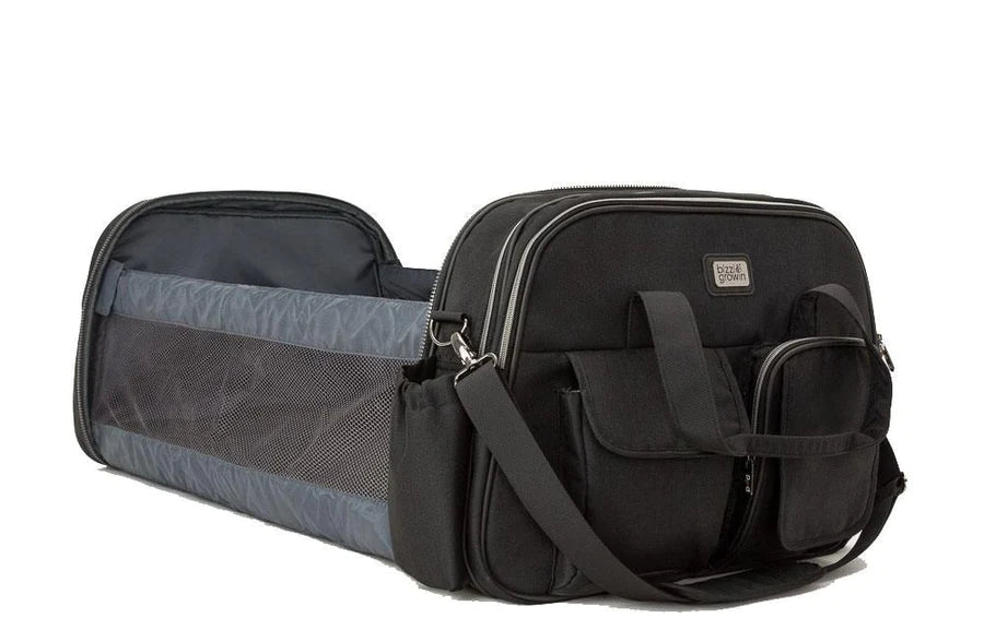 Bizzi Growin Baby Travel Crib Changing Bag - Chelsea Black POD ®