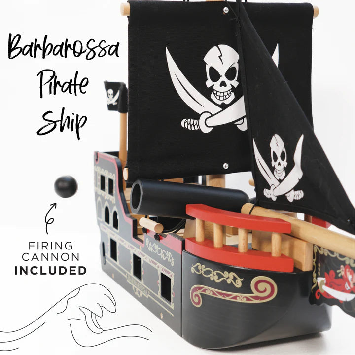 Le Toy Van Barbarossa Pirate Ship With Figures