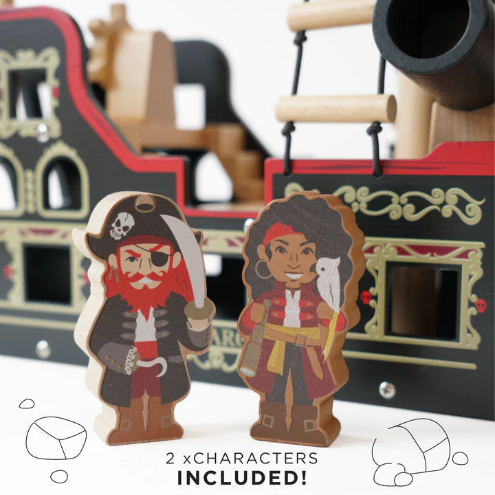 Le Toy Van Barbarossa Pirate Ship With Figures