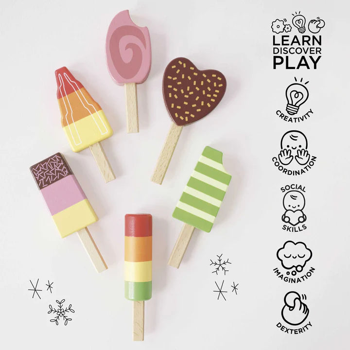 Le Toy Van Wooden Ice Lollies & Popsicles Role Play