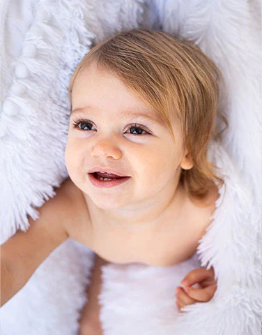 Bizzi Growin Fluffy Baby Blanket - Ice White Koochicoo™️