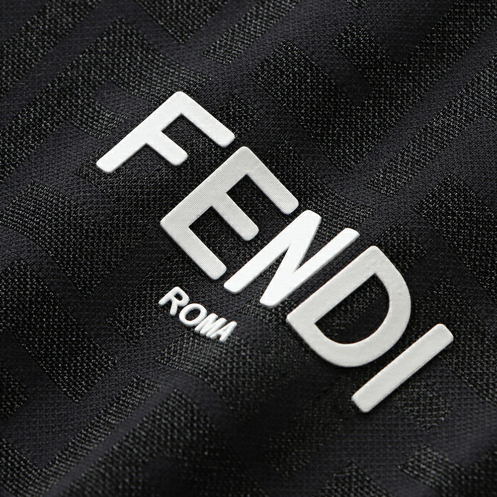 Fendi Boys FF Logo Zip-up Hoodie Black 10Y