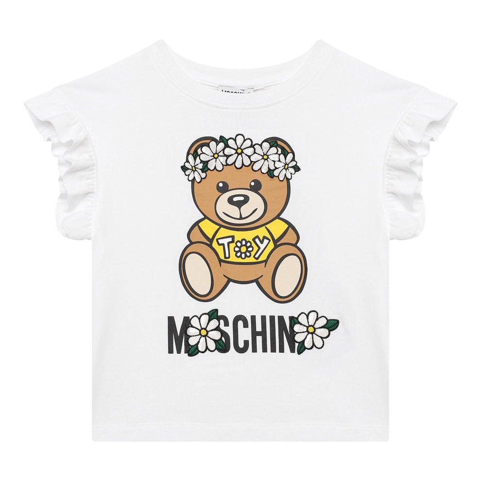 Moschino Girls Bear T-shirt & Shorts Set White 5Y