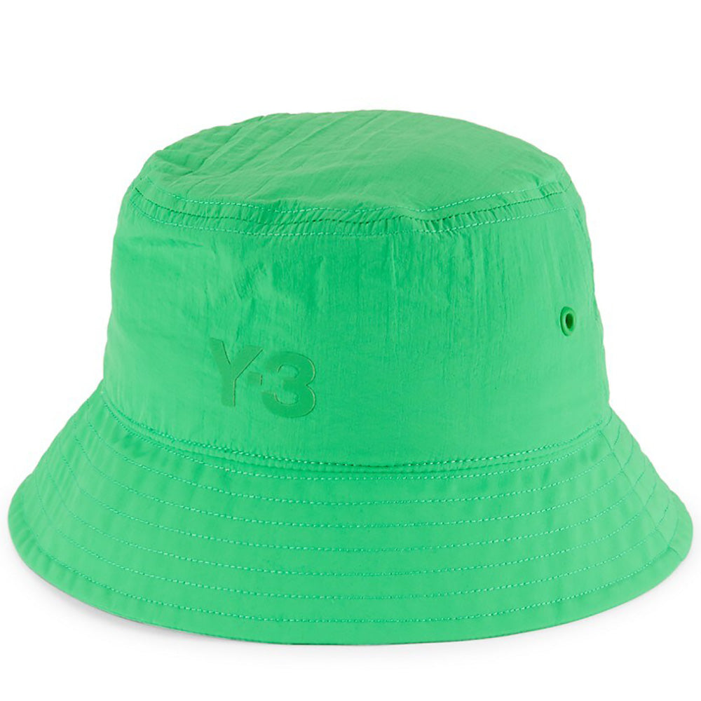 Y-3 Men's Nylon Logo Bucket Hat Green - ONE SIZE GREEN