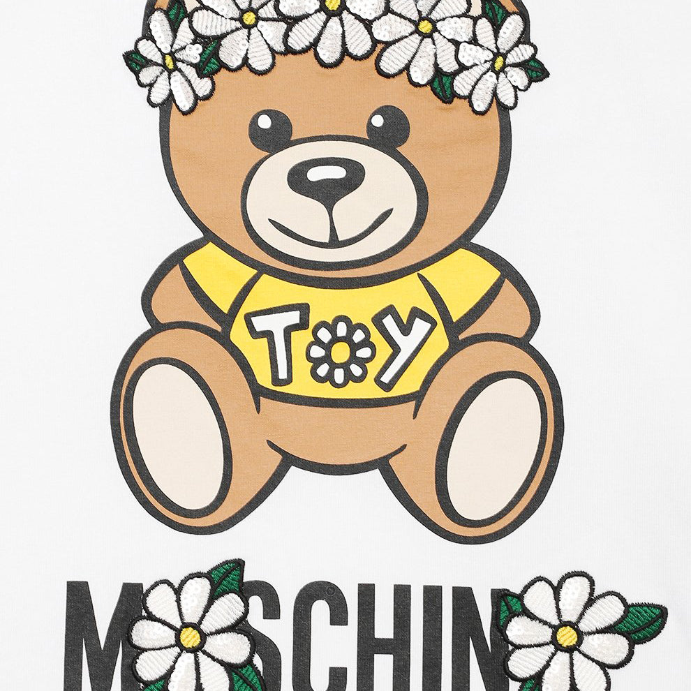 Moschino Girls Bear T-shirt & Shorts Set White 12Y