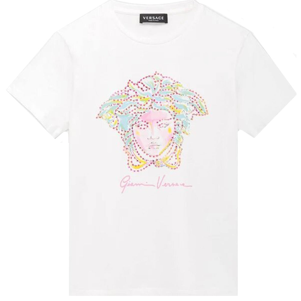 Versace Girls Medusa Graphic T-shirt White 14Y