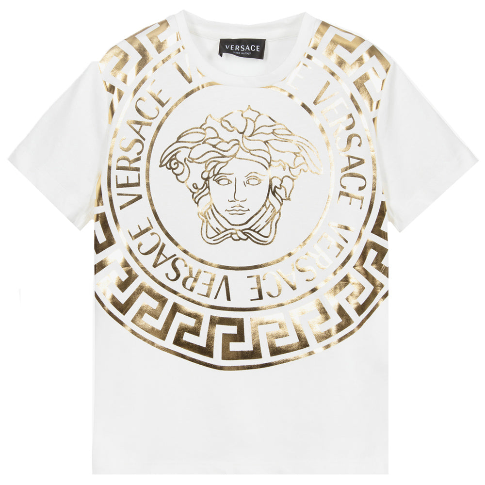 Versace Kids Unisex Medusa T-shirt White 4Y