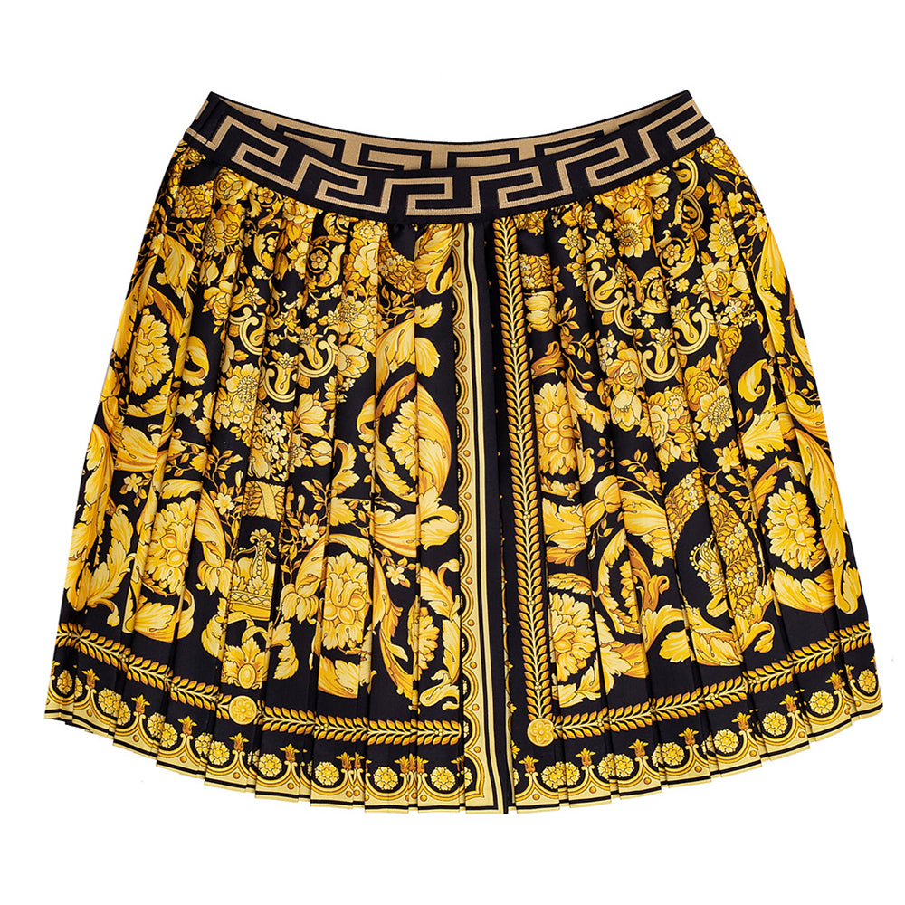 Versace Teen Girls Pleited Skirt Gold 12Y