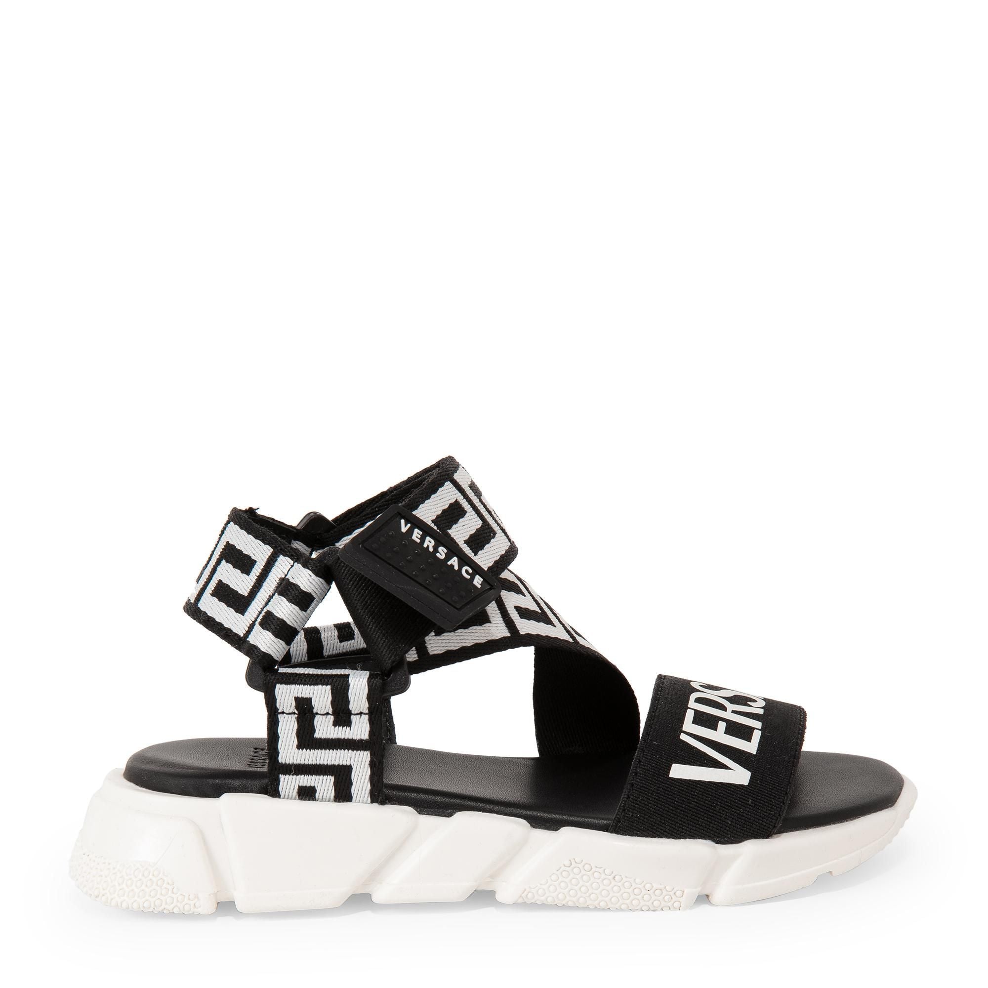 Versace Boys Logo Greca Sandals Black - EU35 BLACK