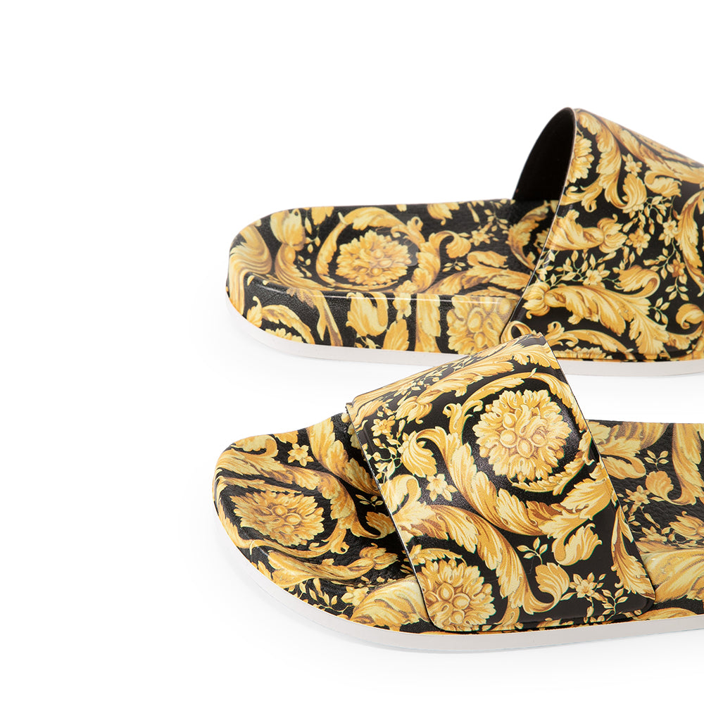 Versace Unisex Sliders Gold 34