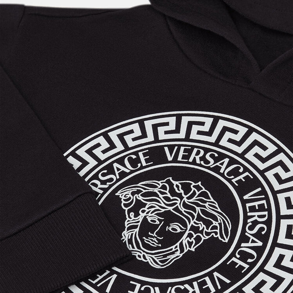 Versace Boys Medusa Logo Hoodie Black — Maison Threads