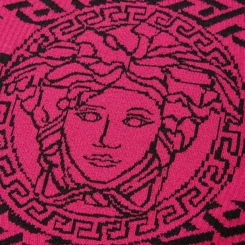 Versace Girls Wool Knitted Medusa Jumper Pink 14Y
