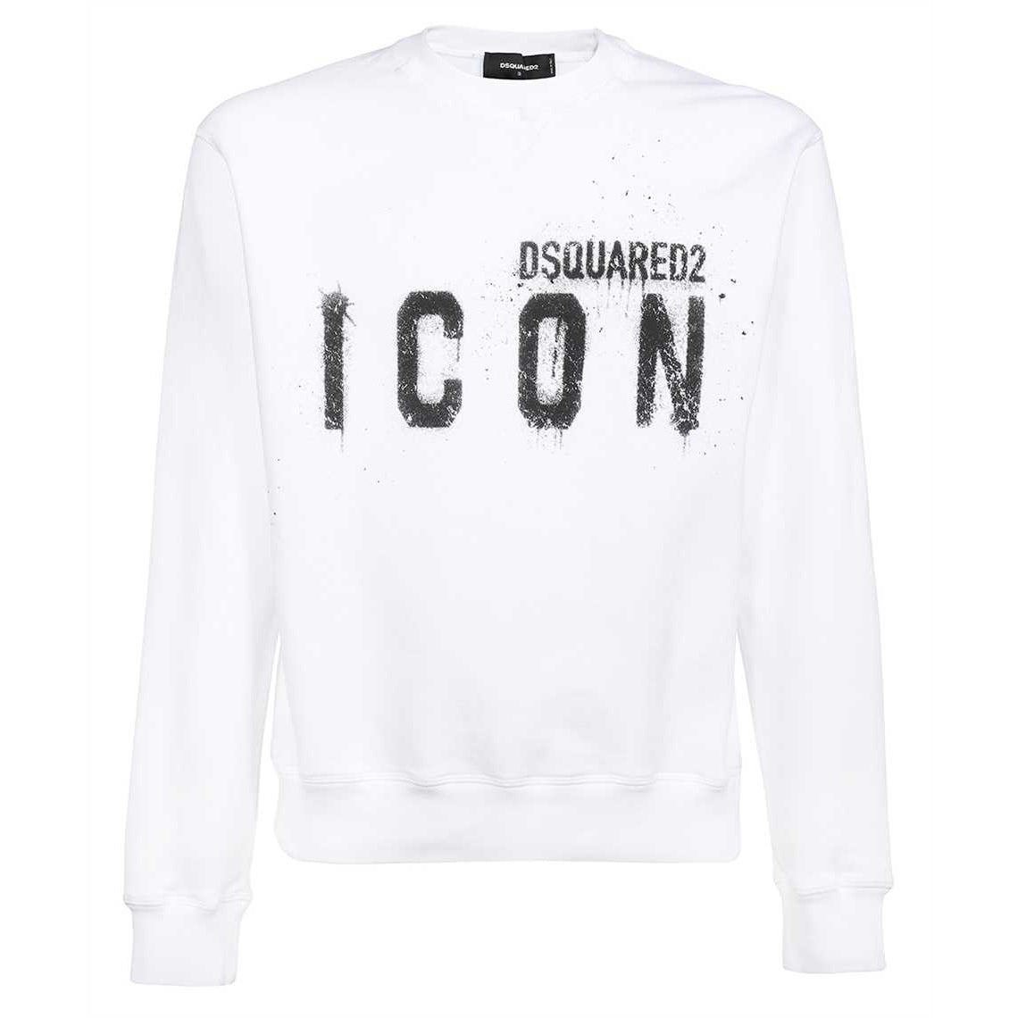 Dsquared2 Men's Spray Paint Logo Sweatshirt White - S WHITE