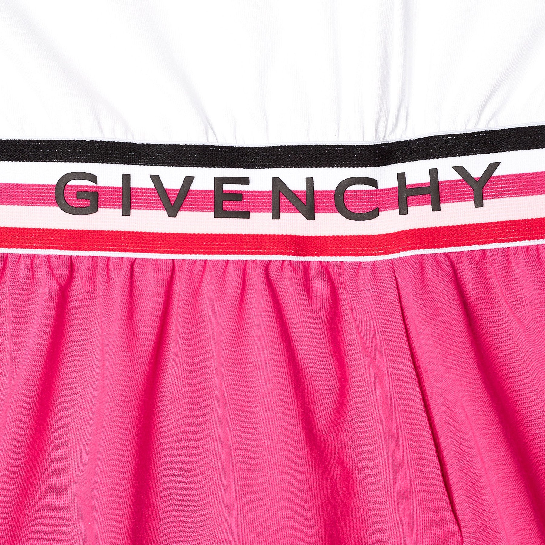 Givenchy Girls Logo Elasticated Waist Dress White 14Y