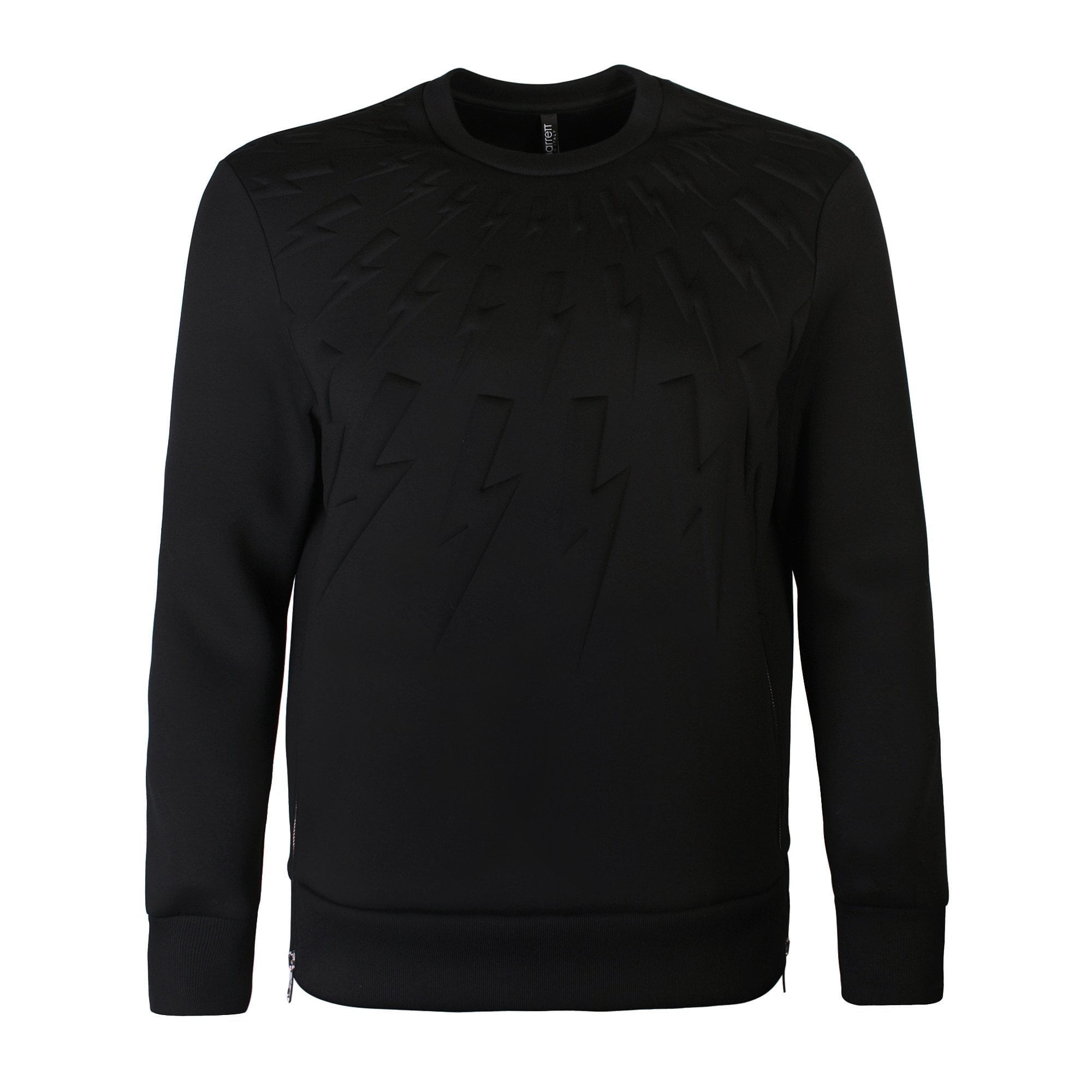 Neil Barrett Men's Neoprene Lightning Bolt Sweatshirt Black - BLACK L