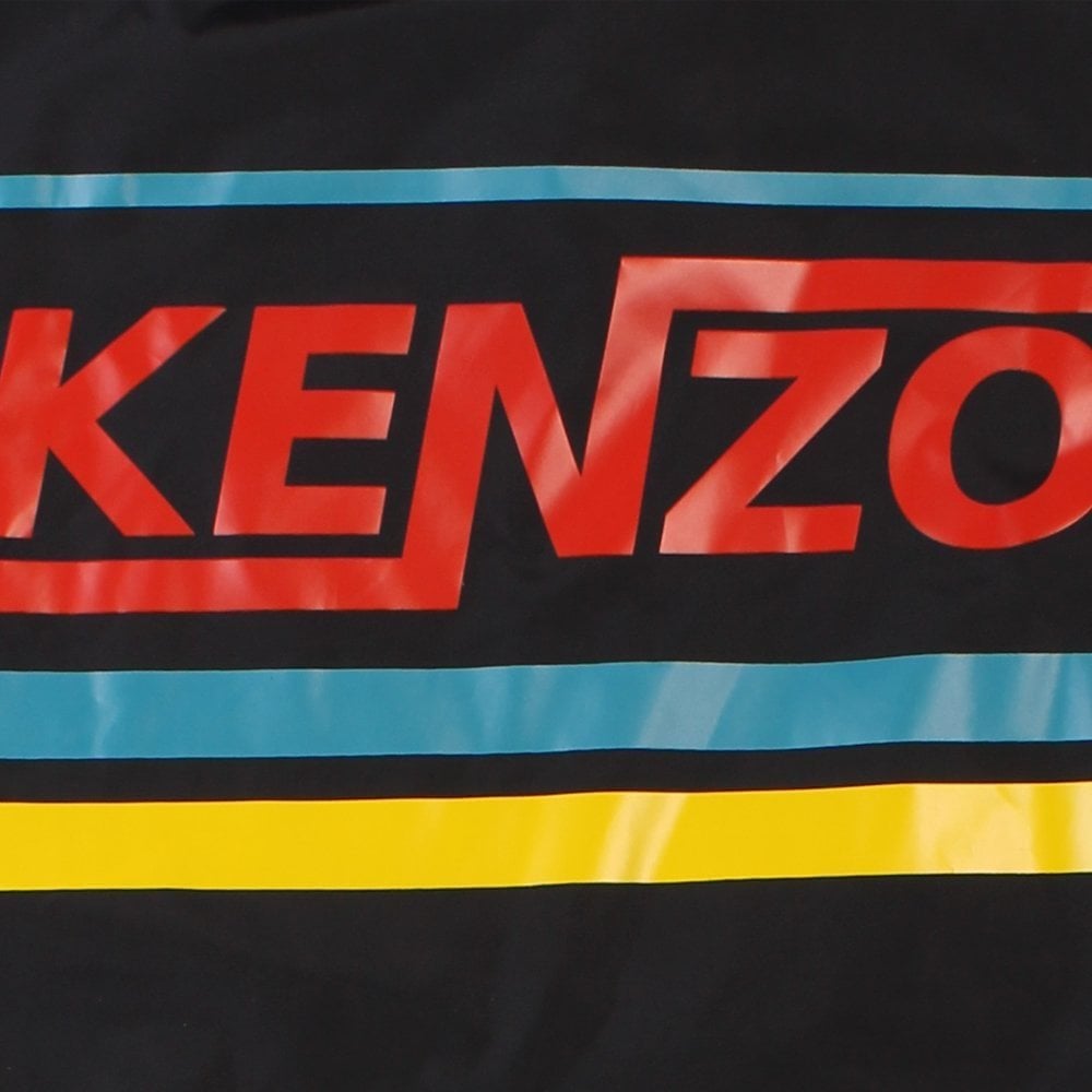 Kenzo Men's Multi-colour Logo Print Coach Jacket Black XL