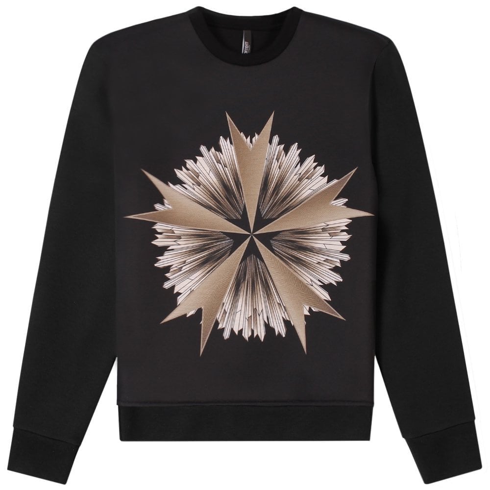 Neil Barrett Men s Military Star Print Sweatshirt Black BLACK M