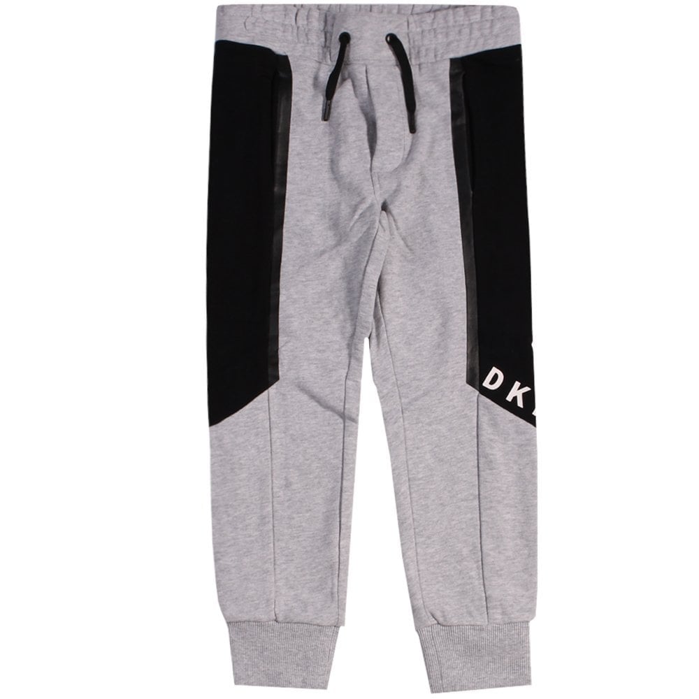 Dkny Boys Logo Joggers Grey Cotton 12Y