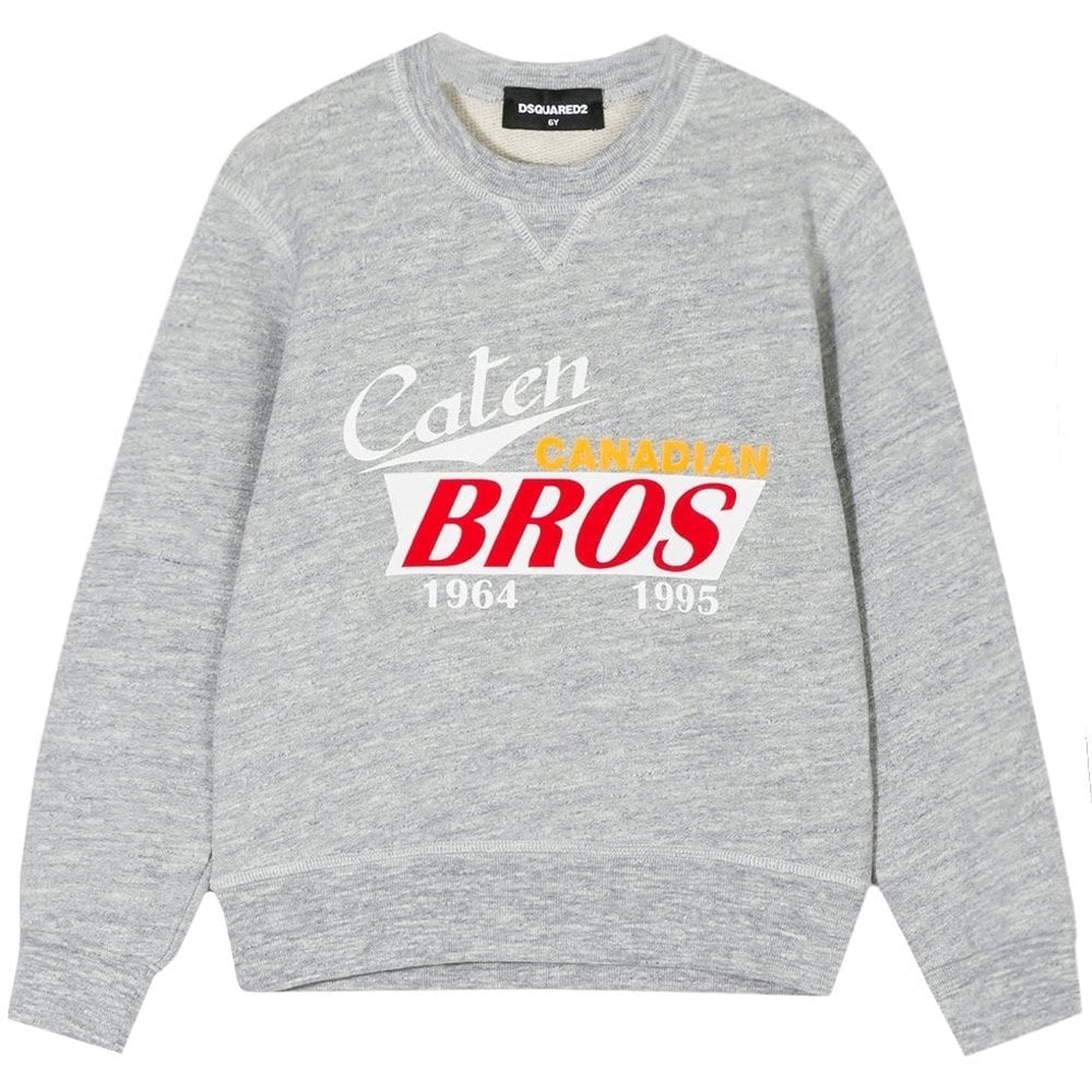 Dsquared2 Boys Canadian Bros Sweatshirt Grey 12Y