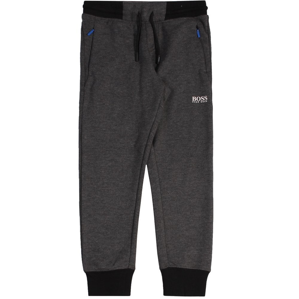 Hugo Boss Boys Logo Joggers Dark Grey - GREY 5Y