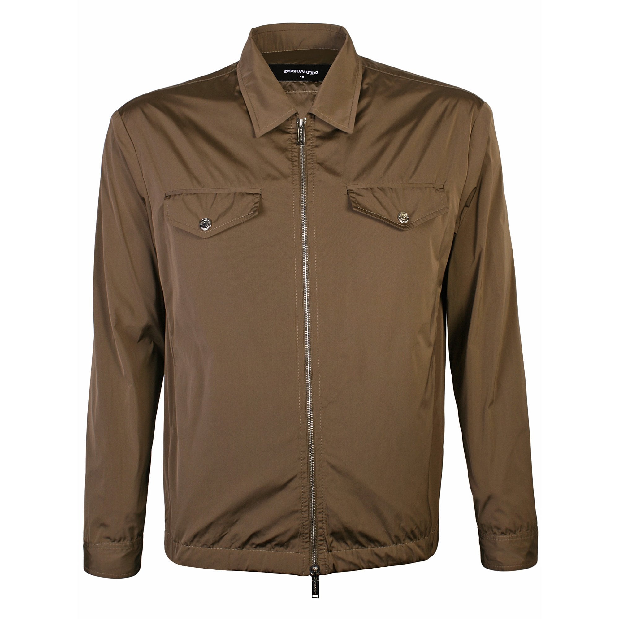 Dsquared2 Men's Zip Up Shell Jacket Brown - BROWN M