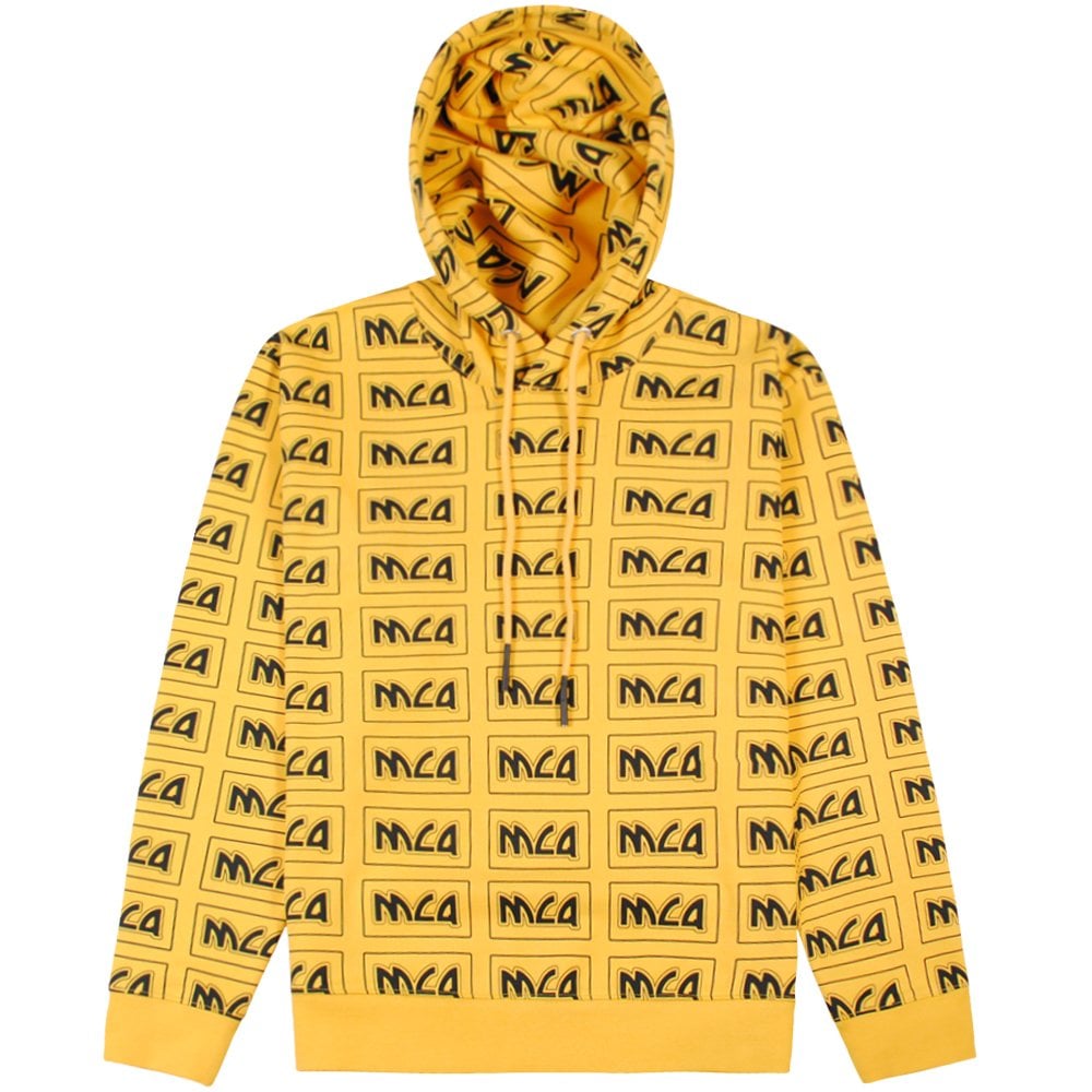McQ Alexander McQueen Men's All Over Logo Hoodie Yellow - YELLOW L