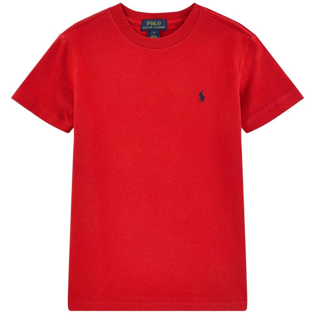 Ralph Lauren Boy's Logo T-Shirt Red - RED 8Y
