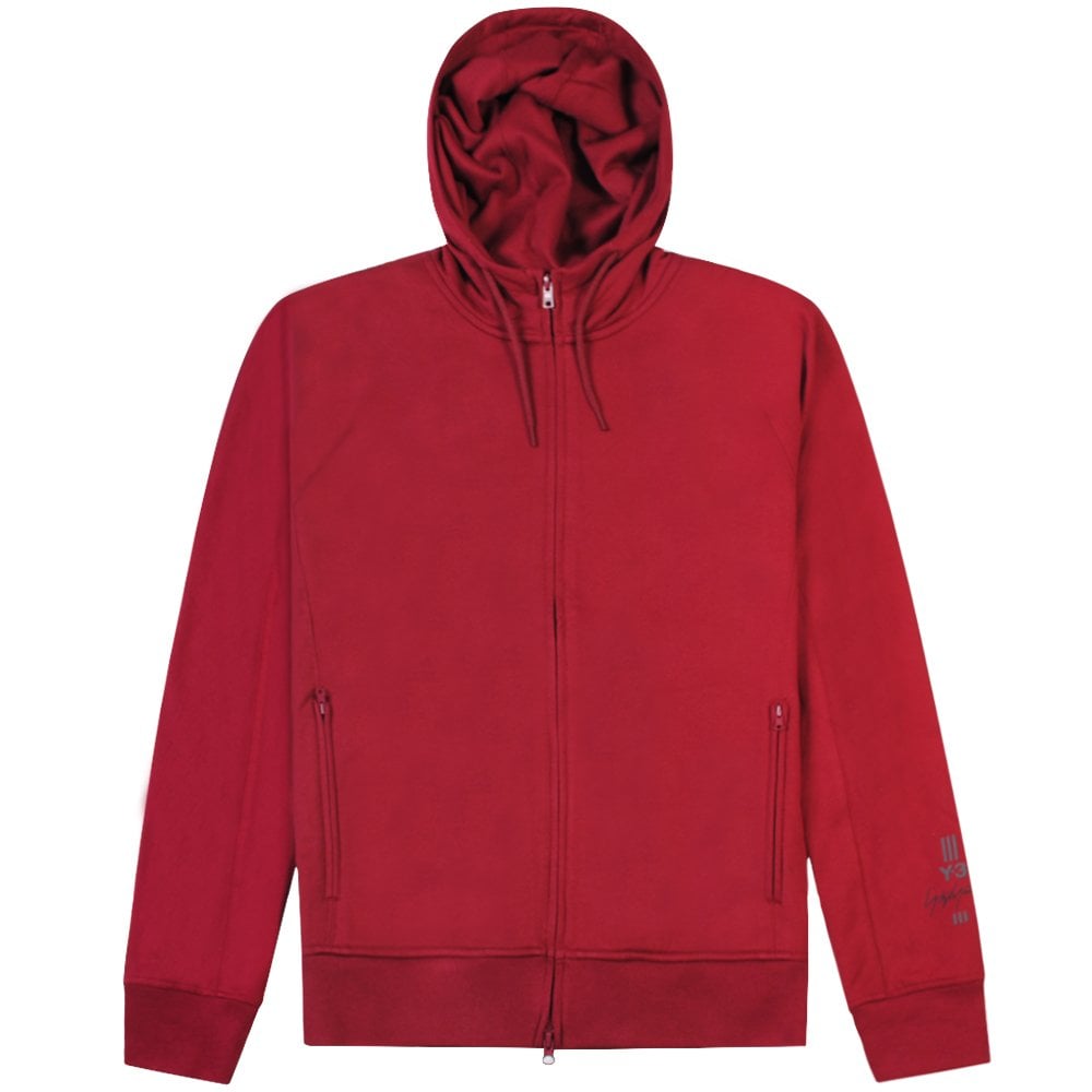 Y-3 Men's Arm Logo Hoodie Burgundy - GREEN S