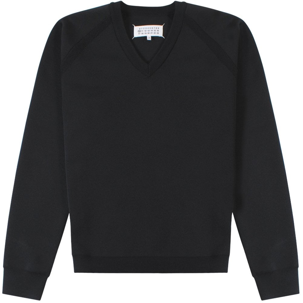 Maison Margiela Men's V-neck Sweatshirt Black S - 2024