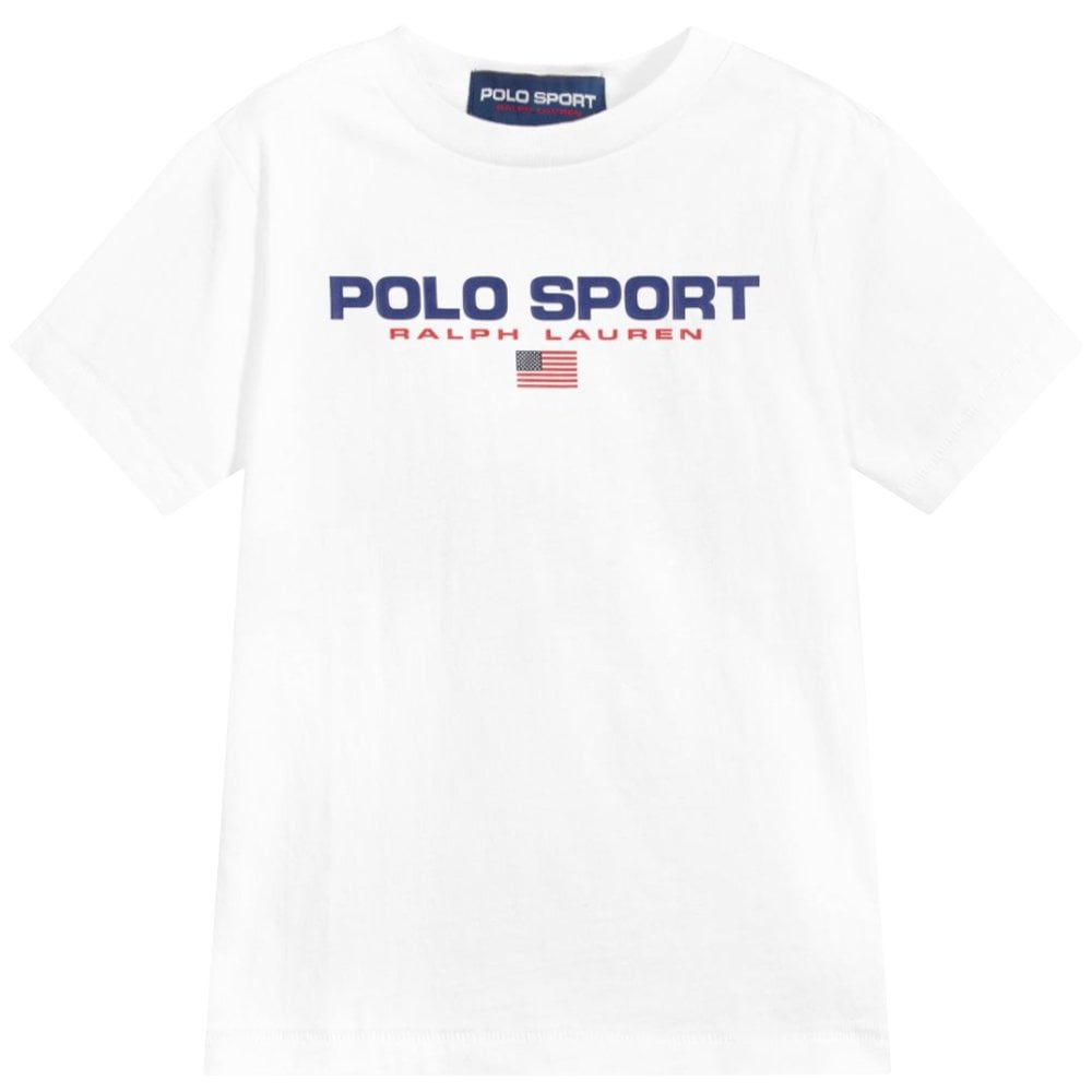 Ralph Lauren Boy's Polo Sport T-Shirt White - WHITE 6 YEARS