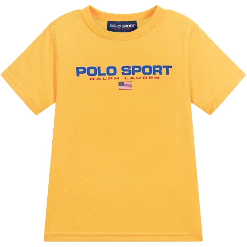 Ralph Lauren Boy's Polo Sport T-Shirt Yellow — Maison Threads