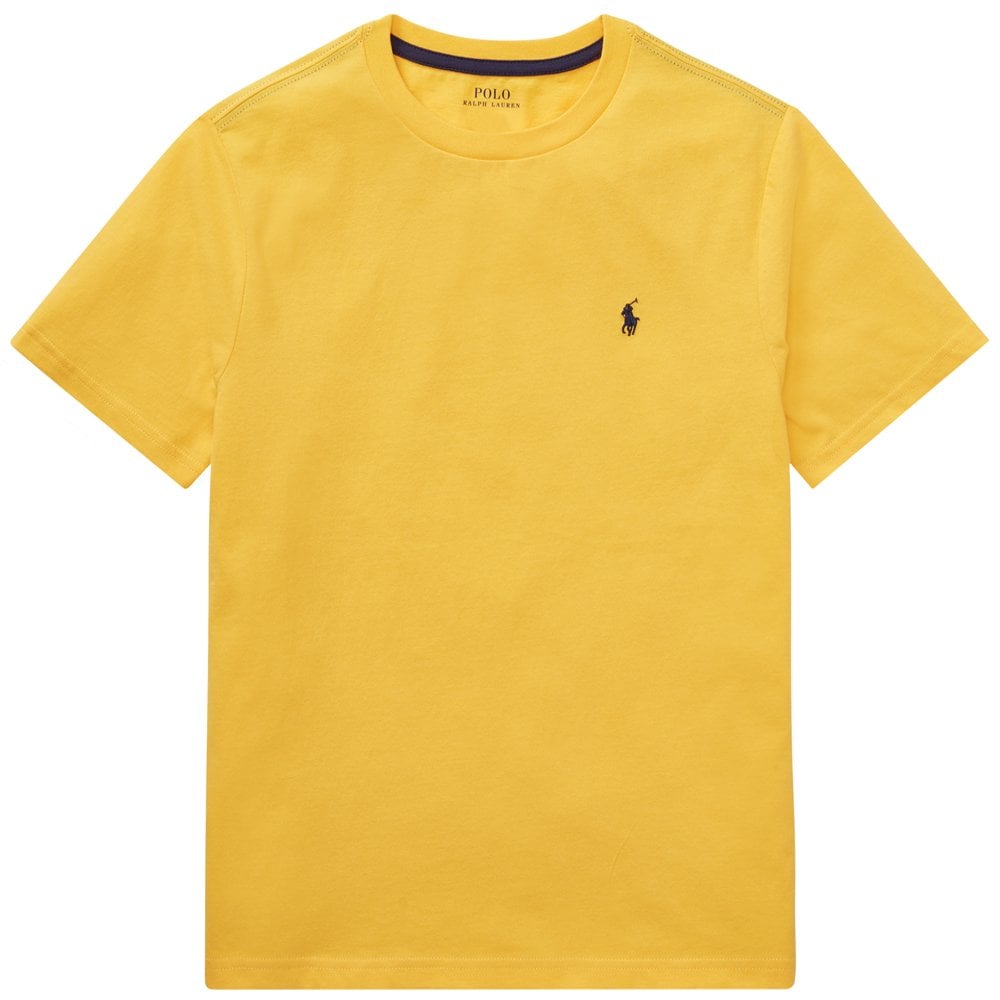 Ralph Lauren Boys's Logo T-Shirt Yellow - YELLOW S (8 YEARS)