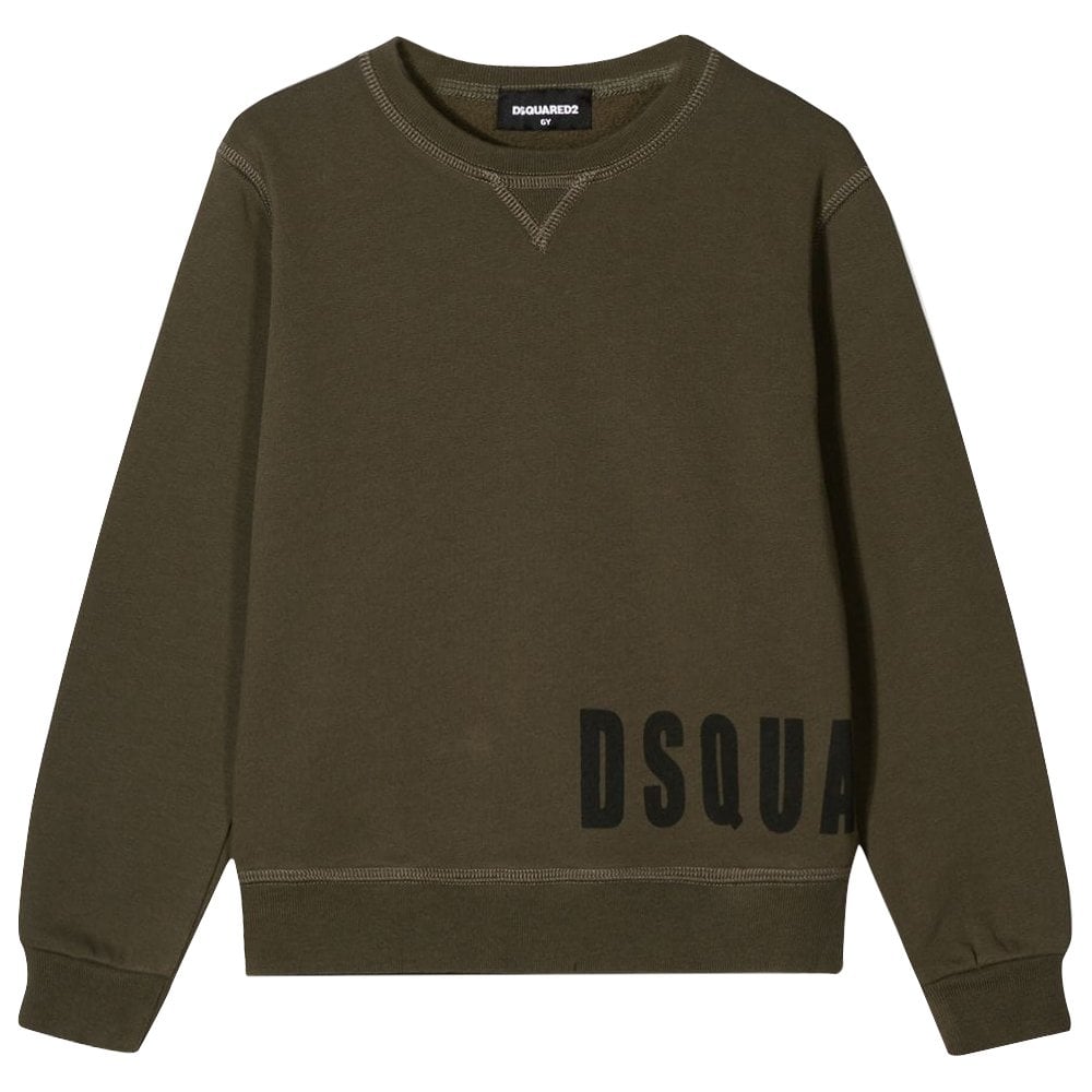 Dsquared2 Boys Side Logo Sweatshirt Khaki - KHAKI 8Y