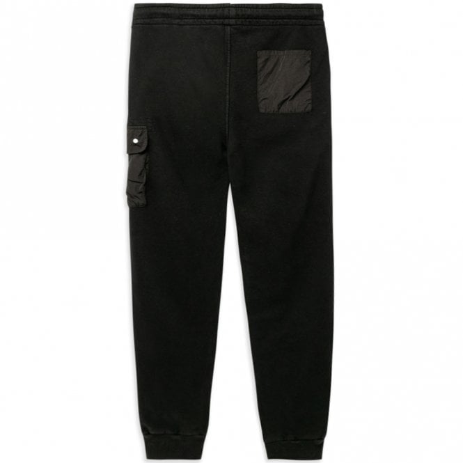 C.P Company Boys Panelled Logo Embroidery Sweatpants Black - 4Y GREY