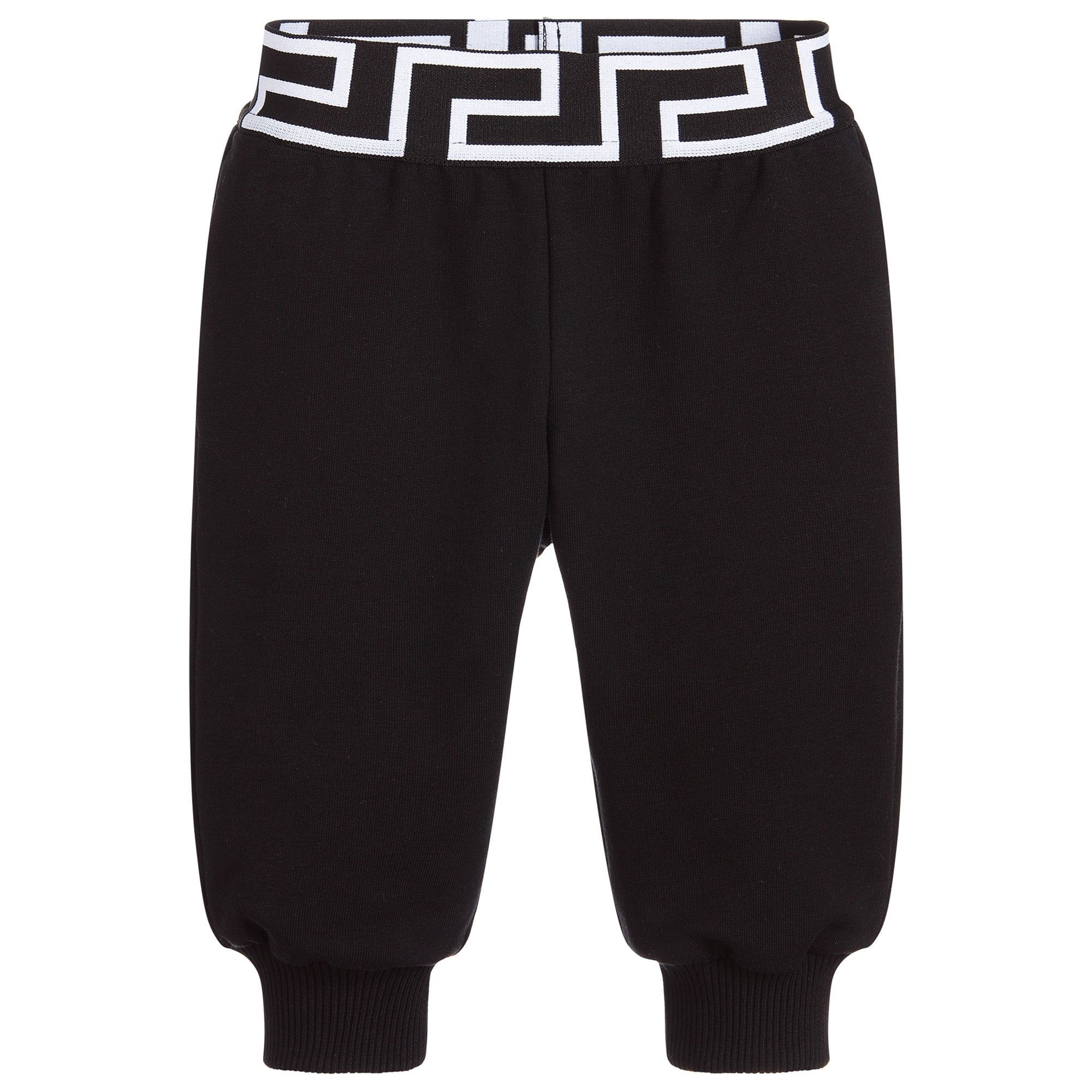 young versace baby boys waist print joggers black 24 months