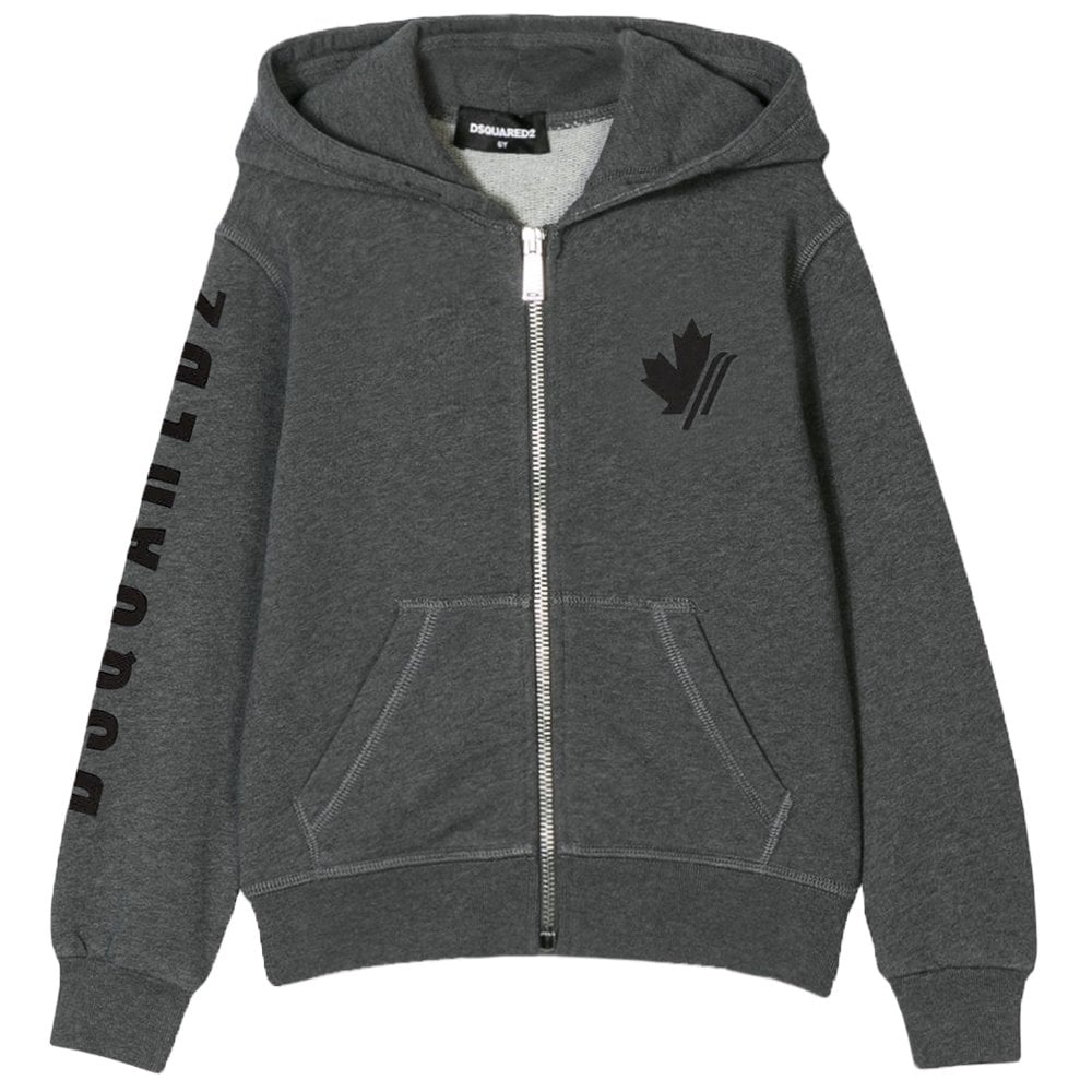 Dsquared2 Boys Maple Leaf Hoodie Grey 10 Years 2024