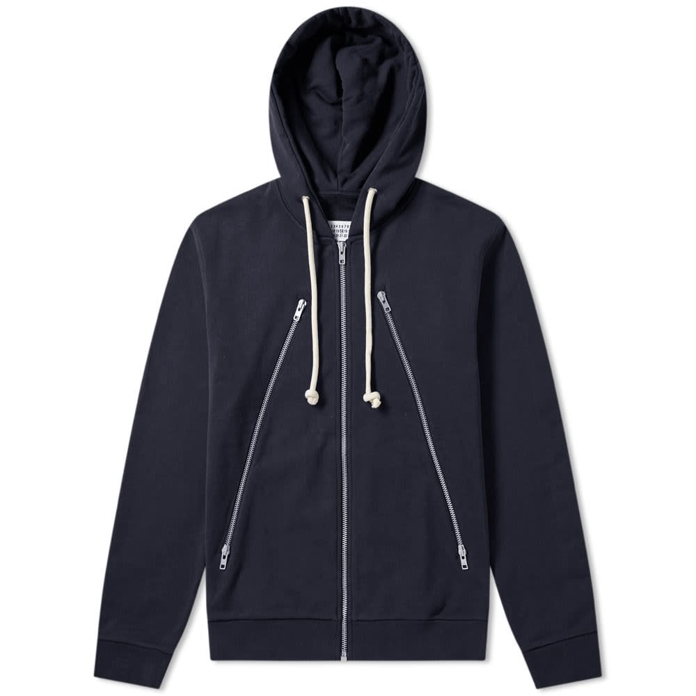 Maison Margiela Men s 10 Triple Zip Hoodie Navy Small 2024