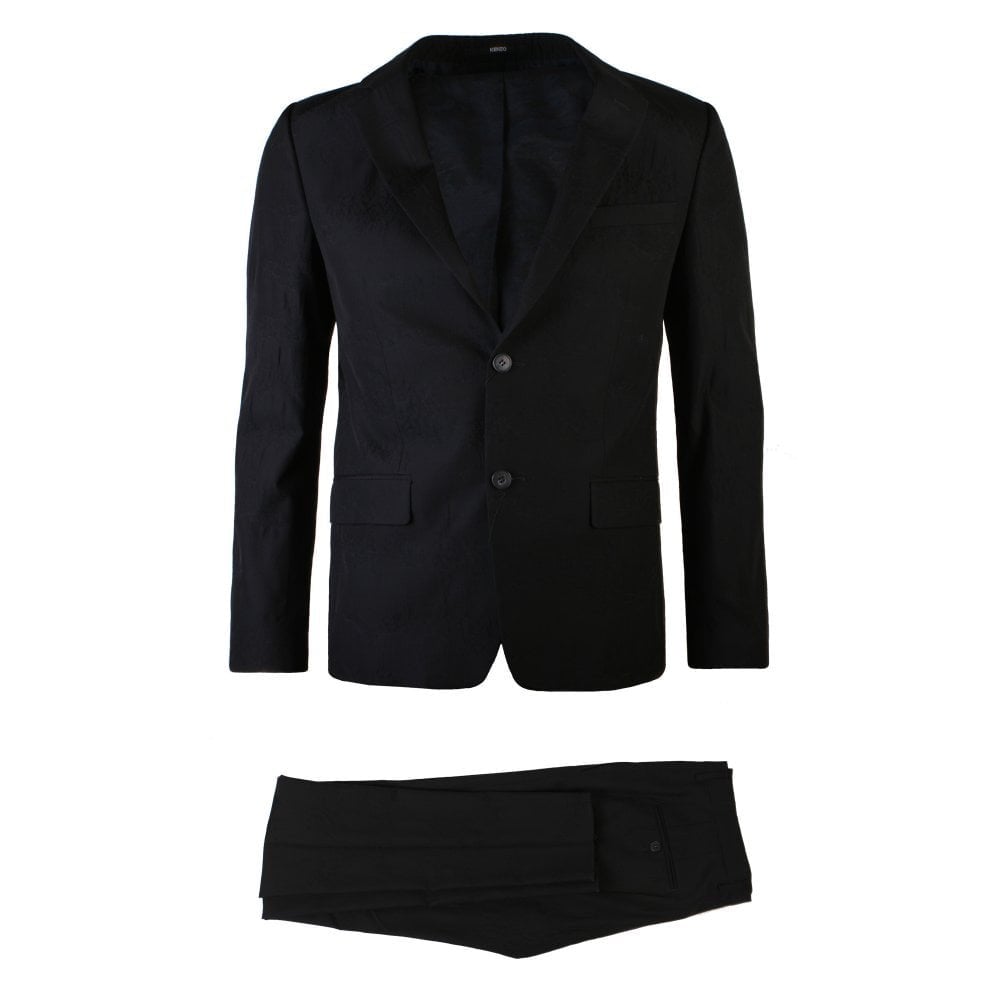 Kenzo Men's Textured Pattern Suit Black - BLACK M
